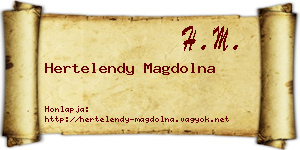 Hertelendy Magdolna névjegykártya