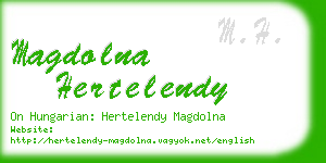 magdolna hertelendy business card